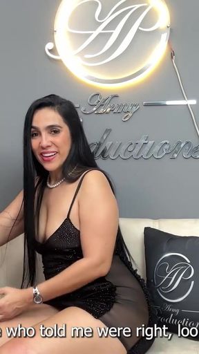 HOT INTERVIEW - MILF ends up covered in cum by the big-dicked interviewer   Clip 1