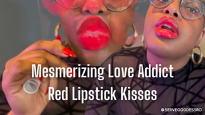 Mesmerizing Love Addict Red Lipstick Kisses