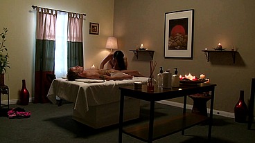 Evelyn Lin Gives Sonny Hicks Oily Blowjob and Facial