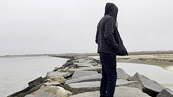 Peeing on the Rocks by the Ocean