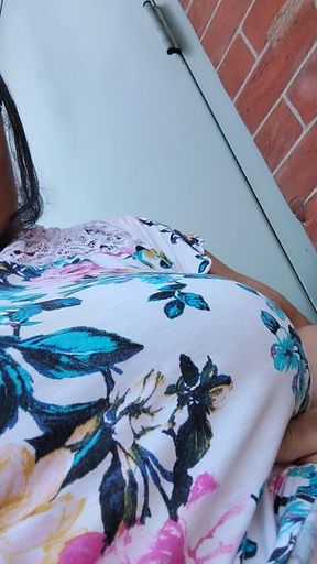 Flashing My Titty Outside!