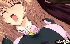 Shemale hentai gets anal fucking in the toilet