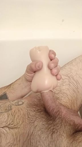 Bath with new toy