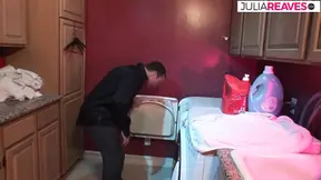 Kinky babe in bondage rides cock in the bath