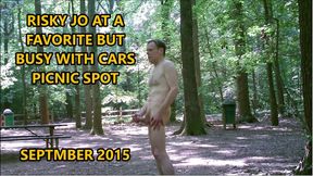 RISKY JERKING OFF AT A FAVORITE CAR BUSY PICNIC SPOT SEPT 2015