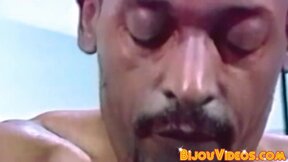 Office stud swaps head with hung black guy before cumming