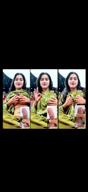 Insta Queen showing her boobs on video call jerk off for bf mms video