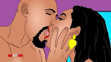 TS-Bella D uses her big bubble but to make a bbc creampie in her from anal sex