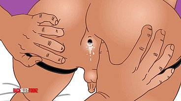 TS-Bella D uses her big bubble but to make a bbc creampie in her from anal sex