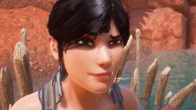 Watch this kinky cartoon as a horny brunette babe gets destroyed by a massive monster