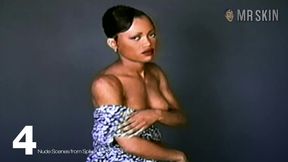 Enjoy ebony beauty Theresa Randle flashing her really suckable titties