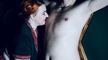 Slave gets extreme edging while being cuffed