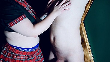 Slave gets extreme edging while being cuffed