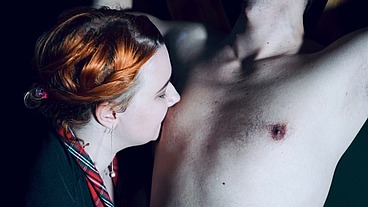 Slave gets extreme edging while being cuffed