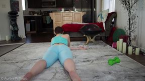 Behind the scenes yoga workout