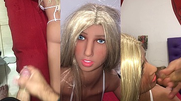 Fiquei sozinha cá loira sacada da minha inteada ( sex toy ) ( sex doll )