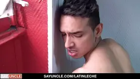 Young Latino 18+ Begs for Dominant Shower Blowjob from Mature Stud – Steamy Gay Encounter