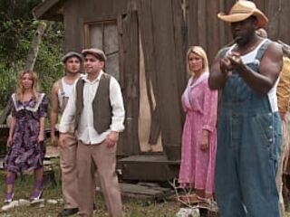 Amber Rayne, Hannah West And Kaci Star In Outdooor Gangbang