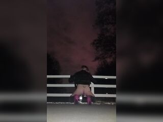 Sissy gets nude in public park