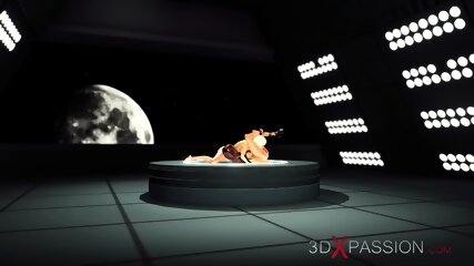 Super sexy 3d dickgirl fucks a horny blonde in the space station