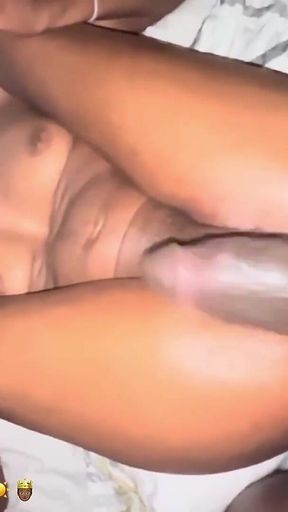 Slim Ebony with Big Clitoris Stuff with BBC