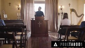 Horny Virgin Teen Seduces Pervert Priest To Fuck Her Ass