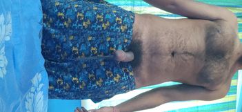 Indian Desi hairy black boy showing his dick and horny body
