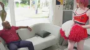 Jean Hollywood, Holly Wood And Holly Black - Black Man Fucks Trans Cheerleader 6 Min