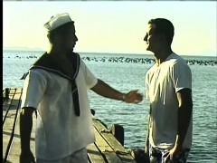 Two sexy gay sailors exchange oral pleasures and have hot anal sex