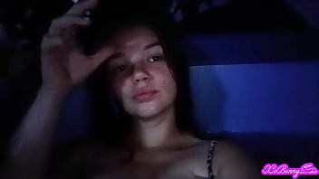 Late night smoking in the swimming pool