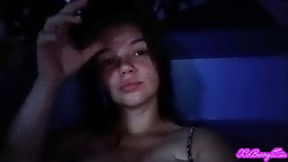 Late night smoking in the swimming pool