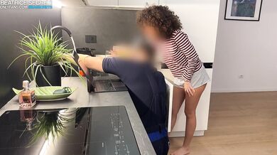 The Italian plumber comes to fix my pipes and I blow him then ride his big cock raw