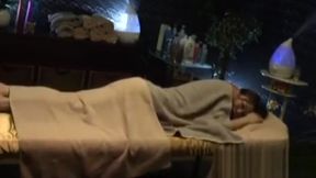 Japanese Amateur Milking Big Tits on Massage Table