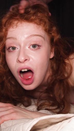 A 20-year-old Redhead Slut Challenged Me and My Dick. I Fucked Her to the Bone!