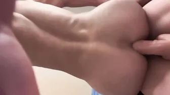 Stepdad and stepson share secret bareback anal fuck