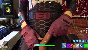 Brite Bomber from Fortnite uses her full inventory of toys