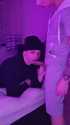 Gay Couple Kiss, Smoke, Wank Each Other's Cocks, Suck and Bareback Fuck