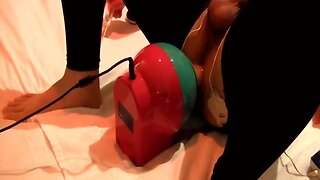 Prostate orgasm with electro Facking machine