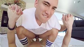 Fucking A Dick Hungry Dude In Pov In A White Bed With Marcus Tresors