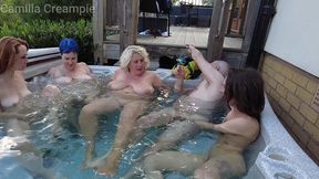 mffff hot tub orgy with katt noir layla bird and lily kink
