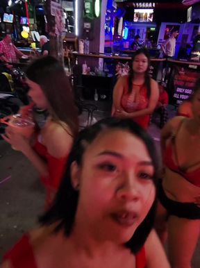 Curvy blondes party at Pattaya's electric Soi 6