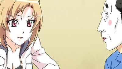 Watch this kinky Japanese dude pleasure Hentai girl's massive tits while fucking her hard