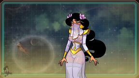 Princess Jasmine Trained by Alien Whores in Wedding Dress for Magic Sex Adventure