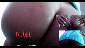 Macro Pest Shoved In A Dark Spot - Ebony Giantess Anal Vore