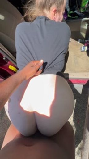 The PAWG gets cracked outside of her job