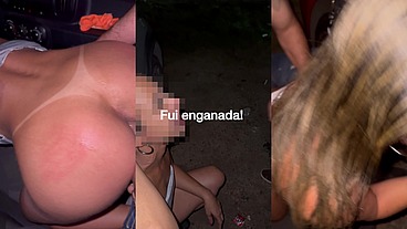 Parte 2 - dogging com direito a DP no meio da rua. Tudo isso na Ilha e no final vários gozando bastante leitinho na minha boca. Esposa puta corno feliz!