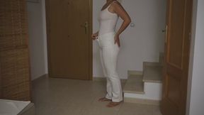 EXTREME BELLY STUFFING & BLOAT TEST IN TIGHT PANTS b