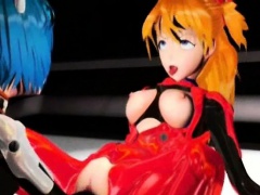 Horny 3D anime lesbos fist pussies