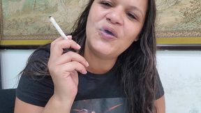 Performing Fetish by Smoking and Cumming