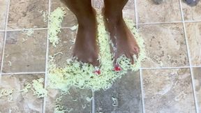 mind fuck - Goddess MXDominion Walks all over Ramen for you to eat off the Floor, female domination, soles, foot worship 1080